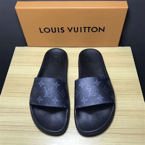 louis vuitton flip flops men|Louis Vuitton men slides.